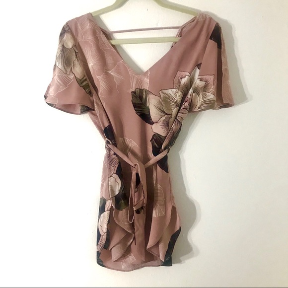 Mauve pink floral blouse - Picture 1 of 6